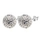 thumbnail image 1 of Pendientes de cristal Qarigey con diamantes de imitación para mujer aretes chapados en plata 8 mm, 1 of 6