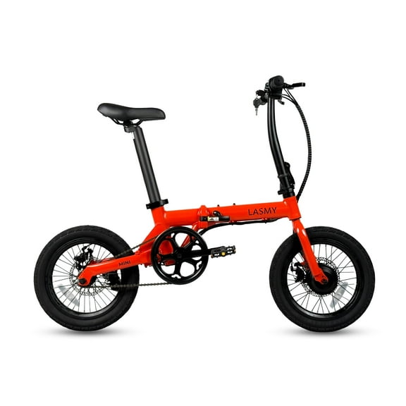 LASMY 250W Mini Folding Ebike, Lightweight Electric Bike for Adults, 36V Battery, 16 MPH, Compact City Commuter Bicycle