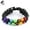 Black, variant on 7 Chakra Beads Bracelet Natural Stone Healing Crystals Bracelet Meditation Relax Anxiety Bangle for Women Men (Colorful)