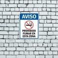 thumbnail image 2 of Portrait Round Plus Aviso Prohibido Fumar En Esta Zona Wall or Door Sign | Spanish Construction Area Signs - Small, 2 of 9