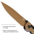 thumbnail image 2 of CRKT M16-03XD Everyday Carry Folding Knife with Crossbar Lock: D2 Steel Plain Edge Blade, Desert Tan Grivory Handle, Pocket Clip, M16-03XD, 2 of 5