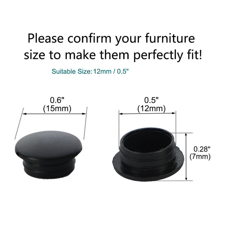 Unique Bargains 100Pcs Plastic 12mm Diameter Flush Mounted Tube