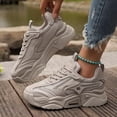 thumbnail image 5 of Womens Sneakers Low-top Breathable Solid Color Mesh Sneakers for Women Lace Up Platform Casual Comfortable Trainers Fashion Versatile Candy Color, 5 of 5