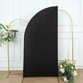 thumbnail image 3 of Balsa Circle 6x3 feet Matte Black Fitted Spandex Half Moon Wedding Arch Backdrop Stand Cover Party Events Decorations, 3 of 8