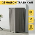 thumbnail image 4 of Bifanuo Outdoor Trash Can with Lid, Waterproof Resin Garbage Can with Tiered Lid, Outside Trash Bin for Patio, Kitchen, Backyard or Deck, 4 of 9