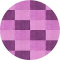 thumbnail image 1 of Ahgly Company Machine Washable Indoor Round Transitional Violet Purple Area Rugs, 5' Round, 1 of 7