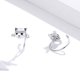 thumbnail image 2 of Pendientes de tuerca de plata de ley 925 para mujer, moda Retro, zorro, gato, lagarto, mariposa, Koala, Animal Sincero Hogar, 2 of 5