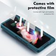 thumbnail image 4 of MonsDirect for 7.6 inch Samsung Galaxy Z Fold 4 5G 2022 Case, Hard PC Case with Hidden Stand, Anti-Drop Free Folding Hinge Cover with Screen Protector & Lens Protection for Galaxy Z Fold 4, Green, 4 of 7