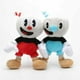 thumbnail image 1 of Juego de anime Cuphead Mugman muñecos de peluche Mecup y Brocup miembros de la familia legendario cáliz rey dados fantasma diablo jefe figura conjunto 2 piezas, 1 of 7
