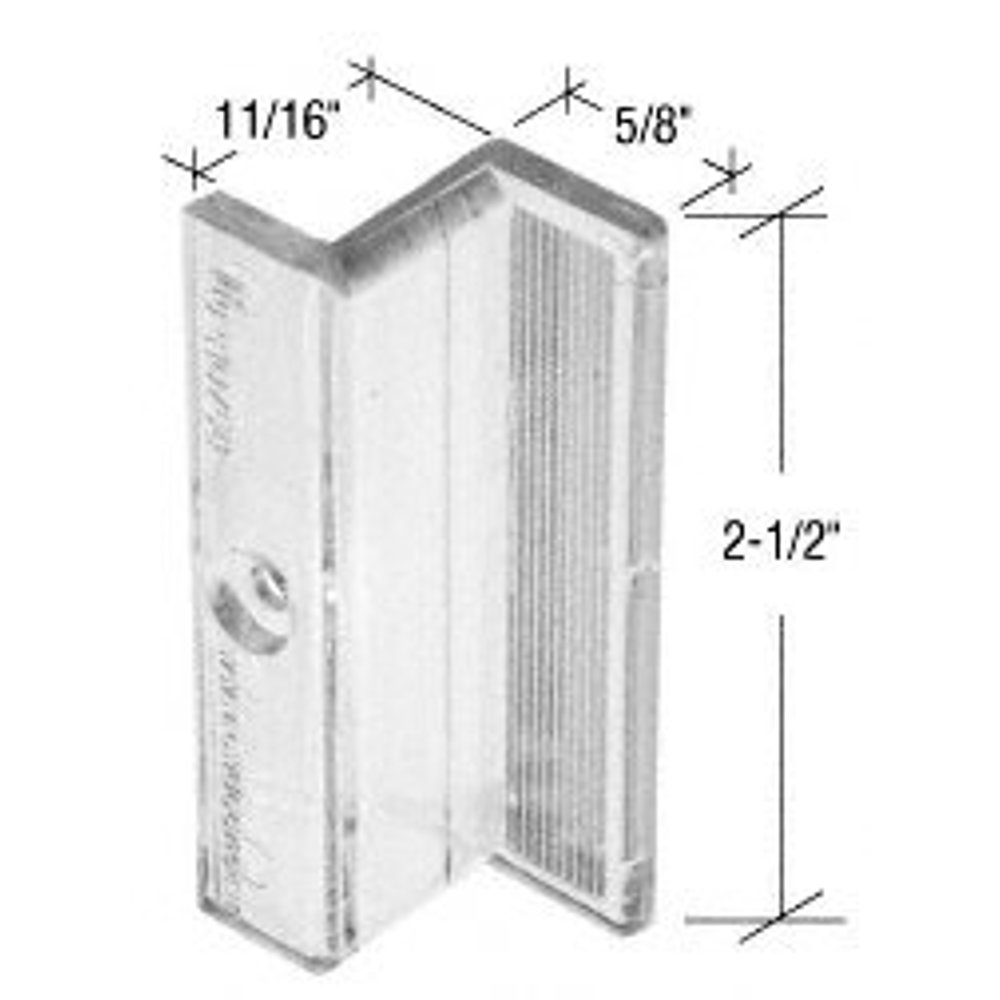 Clear Plastic "Z" Shaped Shower Door Pull Handle Package, For Both