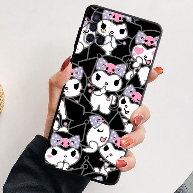 Funda de teléfono suave negra Melody kuromi para Samsung Galaxy A10s A02s A20e A10 A40 A02 A01 A03 Core A04 A70 A50 A03s A04s xuanjing unisex