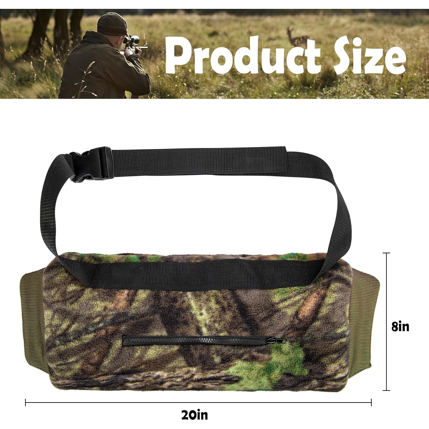 Ebaokuup Camouflage Hunting Hand Muff, Hand Warmer Waist Pouch