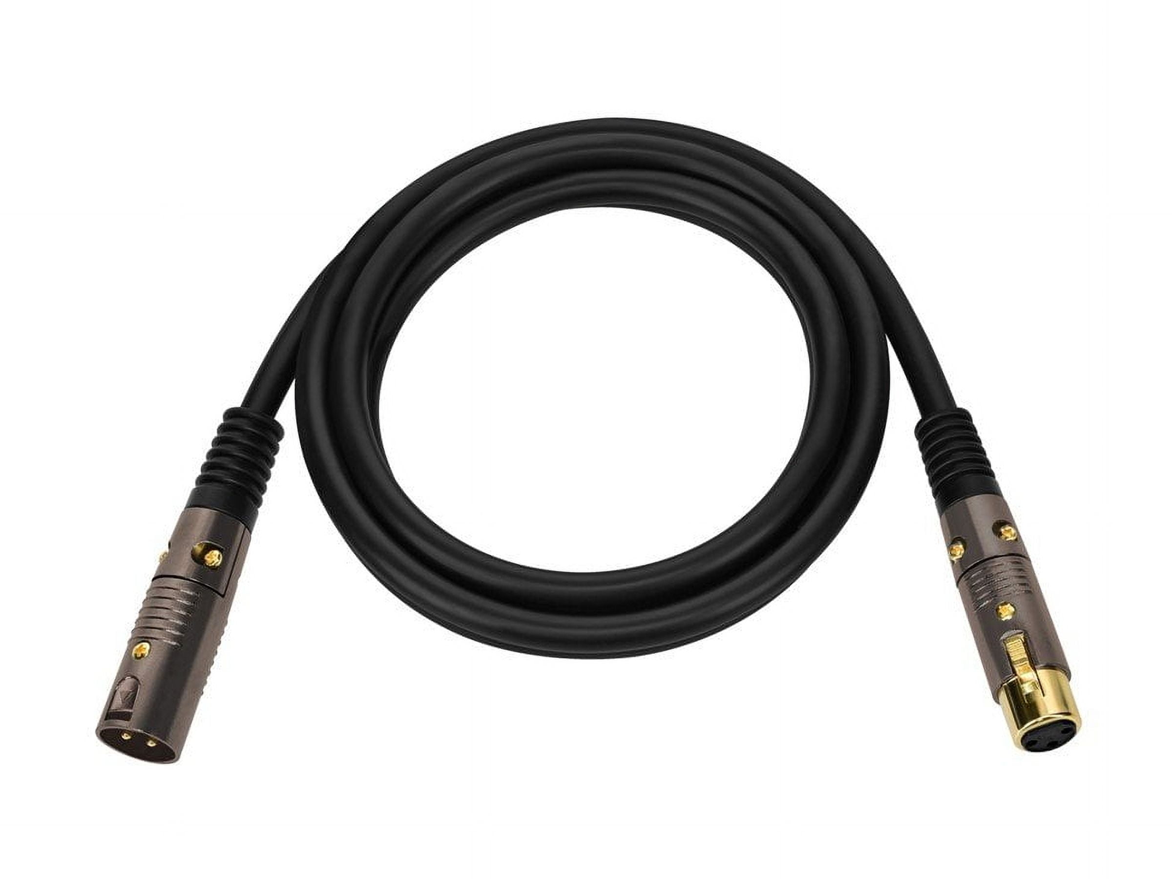 Deco Gear XLR 10' Male to XLR Female 16AWG Gold Plated Cable (2-Pack)