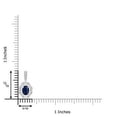 thumbnail image 3 of ANGARA Natural Oval Sapphire Flower Pendant with Diamond Halo in 14K White Gold for Women (Size-6x4mm) | September Birthstone, Anniversary, Jewelry Gift for Women | Natural Blue Sapphire Necklace, 3 of 8