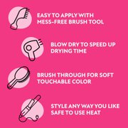 Fun In by Sun In, One Day Temporary Hair Color Washable Brush In System, Pink, Unisex, 1 oz