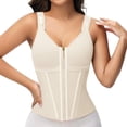 thumbnail image 2 of enyan Shapewear for Women Tummy Control Post Surgery Full Body Shaper Butt Lifter with Zipper Crotch Beige,XL, 2 of 7