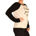 thumbnail image 2 of P.J. Salvage Womens I Don't Give A Sip Pajama Sweater, Off-White, Small, 2 of 5