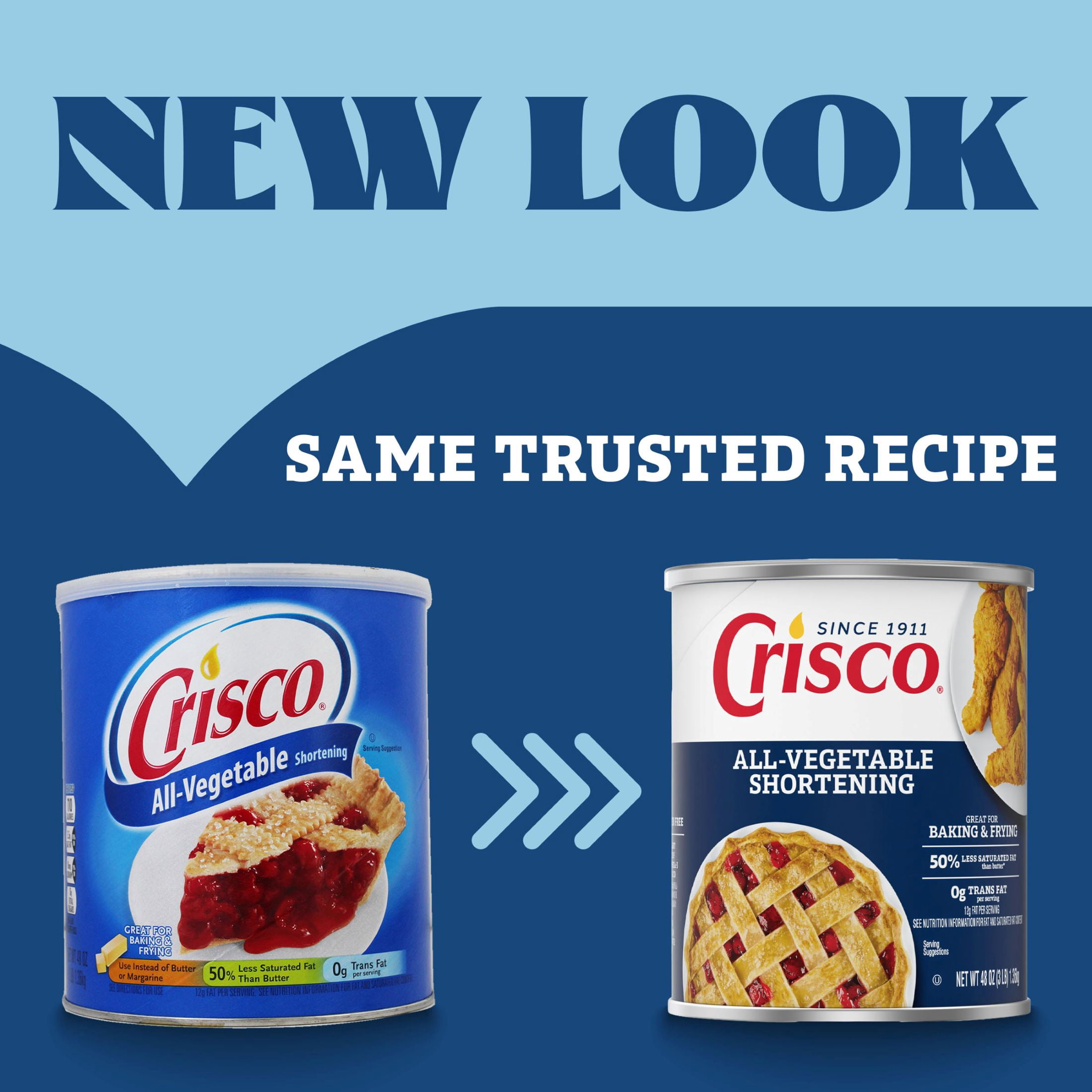 ​​Crisco All-Vegetable Shortening, Gluten Free Shortening, 48 oz Resealable Can​