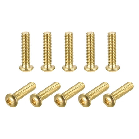 

Uxcell M4 Brass Machine Screws Fastener Bolts for Furniture Electronics 12pcs 0.63inch