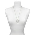 thumbnail image 3 of Delight Jewelry Silvertone Large Script Letter - O - 3/4'' Disc - Let Things Go Fall Zoey Charm Necklace, 28", 3 of 4
