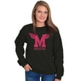 thumbnail image 5 of Meow Cute Crazy Cat Ladies University Women Crewneck Sweatshirt Brisco Brands X, 5 of 5