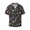 Mushrooms, variant on Ocean Scene with Noah's Ark Men's Loose Fit Cuban Collar Short-Sleeve Shirt with Button-down and Chest Pocket for Everyday Wear Outings - XX-Large