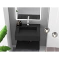 thumbnail image 4 of Castello USA Inc Pyramid 24" Solid Surface Manmade Stone Bathroom Sink in Black, 4 of 7