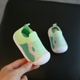 thumbnail image 4 of REDARER Kids Breathable -On Sneakers - Soft Sole Mesh Sock Shoes for Toddlers, Lightweight Non- First Walkers for Boys & Girls,Color:S1 Green,Size:12-18 Months, 4 of 9