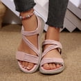 thumbnail image 2 of Sandalias de Cuña de Mujer Casual con Correas Tejidas Transpirables Y Suela Gruesa para Playa Y Viajes, Sandalias de Correa de Tobillo Ajustables en Colores Versátiles, 2 of 9