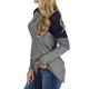 thumbnail image 4 of Txlixc Camiseta de crepe casual femenina, pullover de cuello redondo de manga larga a rayas de otoño e invierno Txlixc moda, 4 of 7