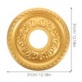 thumbnail image 2 of LOLIPPYY Steel Reinforced Plastic Golden Ceiling Medallion for Stylish Ceiling Fan and Light Fixtures, 2 of 5