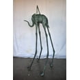 thumbnail image 6 of Nifao Modern Art Green Patina Tall Elephant Bronze Statue – Garden Outdoor Decor Sculpture, 26"L x 27"W x 67"H, 6 of 11