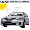 thumbnail image 4 of Car Windshield Sunshade with Pet Design(64x33 ), IC ICLOVER Cute Cartoon Design Front Auto Car Windshield Sun Shade Folding Silvering Sun Visor - UV Coating for UV Ray Deflector, Medium, 4 of 7