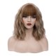 thumbnail image 1 of BUFASHION Peluca corta ondulada y rizada negra de 14.0 in para mujer con flequillo lateral – Cosplay Halloween sintético (negro), 1 of 3