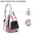 thumbnail image 2 of Waterproof Hiking Sling Backpack for Women – Lightweight Floral Crossbody Chest Bag with Adjustable Strap, Botanical Wildflower Travel Backpack for Outdoor & Everyday Use, 2 of 4