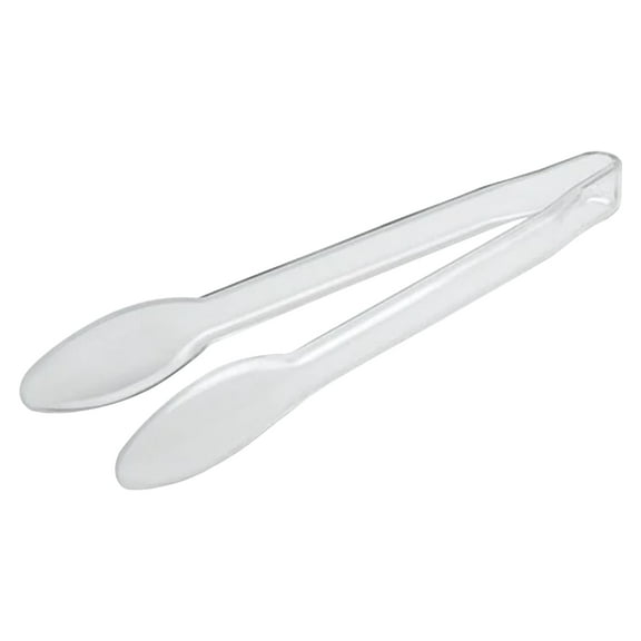 Smarty 12" Clear Disposable Plastic Serving Tongs 48ct