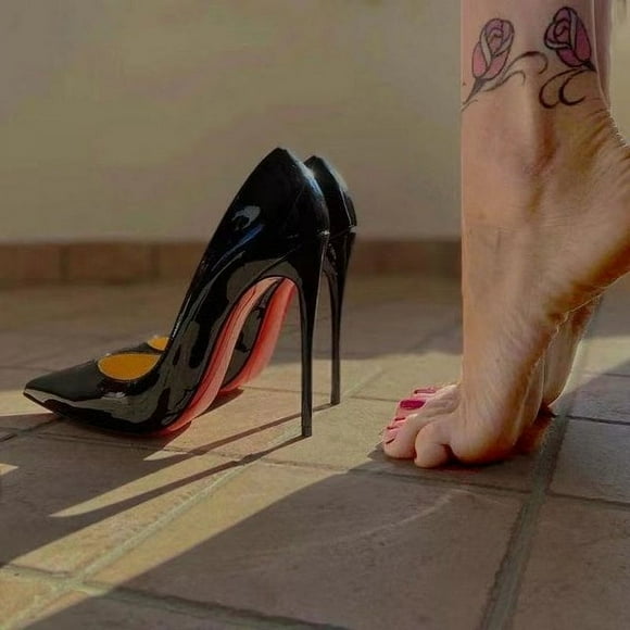 2024 Escarpins pour Femmes Talons Hauts Chaussures de Travestissement Fétiche Décolletées Bride à la Cheville Bout Pointu Grande Taille Zapatos de Mujer