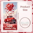 thumbnail image 2 of Red Heart Valentine's Day Banner Romantic Love Display Pink Cherry Blossom Teddy Bear Heart Backdrop for Valentine's Party Romantic Celebration Couples Gathering, 2 of 9