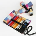 thumbnail image 2 of 1Pack 36/48/72 Slots Colored Pencil Wrap Pencils Roll Holder Coloring Pencils Organizer Holder Colored Pen Paint Brush Storage Pouch Portable for Artist Student (Color Patch, 48 Slots), 2 of 9