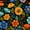 Color 2, variant on Peel and Stick Wallpaper Colorful Floral Vibrant Orange Blue Purple Pink Flowers Dark 17.7in x 118in Contact Paper Removable Self Adhesive Wall Mural Wall Decor for Bedroom Kitchen Cabinets