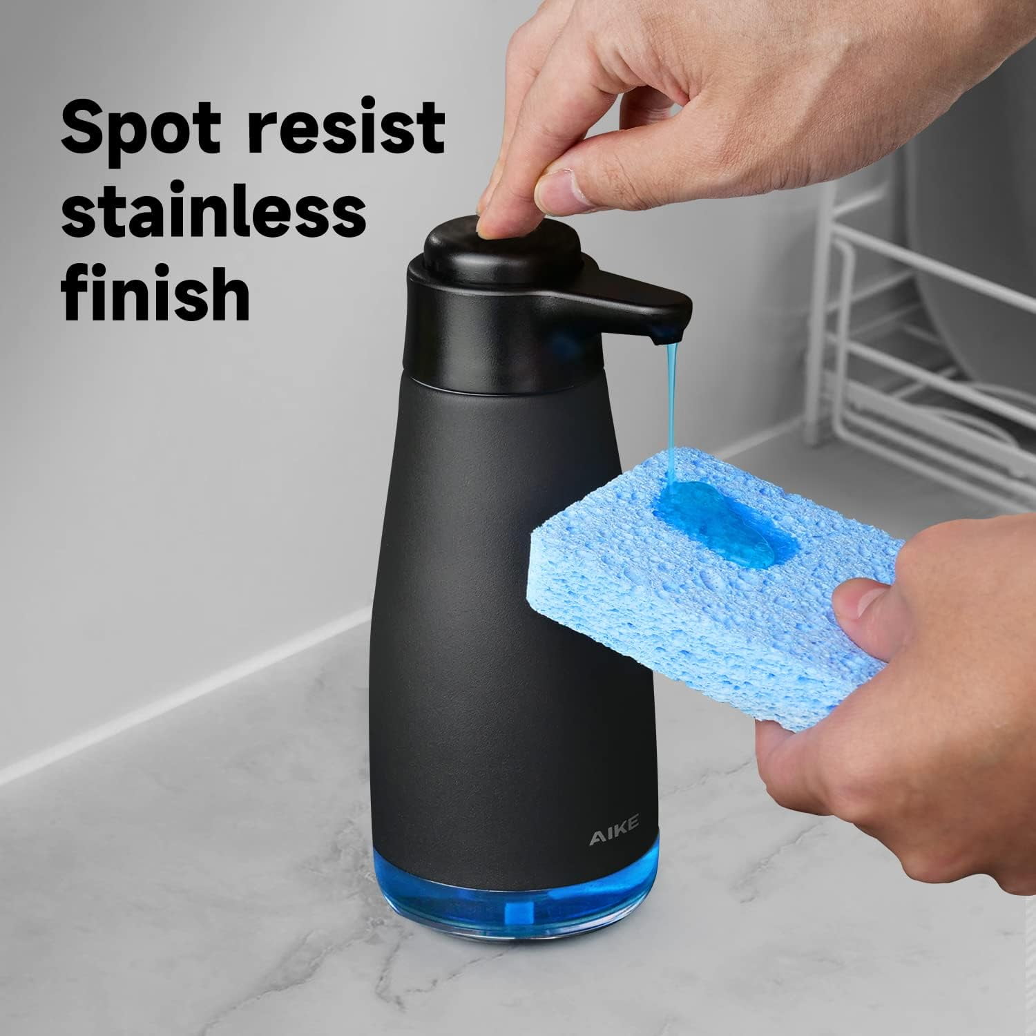 15fl.oz Liquid Soap Dispenser for Dish and Hand Soap Matte Black