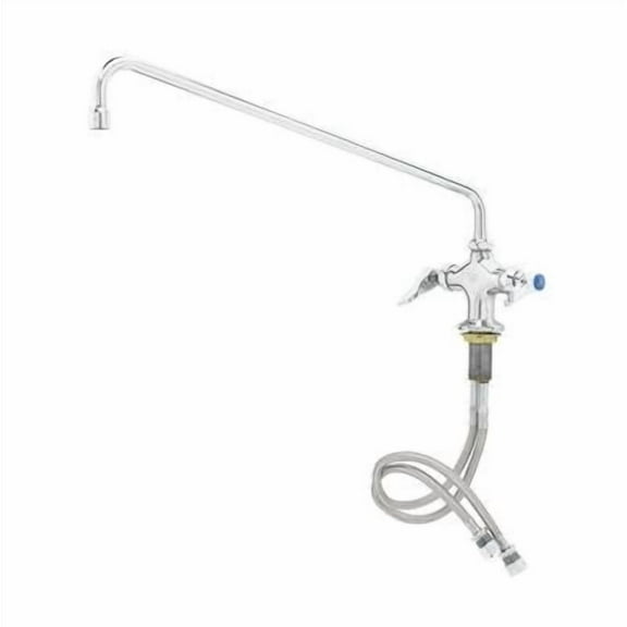 T&S Brass - Double Pantry Faucet, Single Hole Base, 18'' Swing Nozzle (065X)