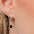 thumbnail image 3 of Gem Stone King 14K Two Tone Gold Black Sapphire Earrings for Women | 2.30 Cttw | Gemstone September Birthstone | Round 6MM, 3 of 6