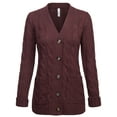 thumbnail image 1 of KOGMO Women's Cable Knit Sweater Cardigans with Buttons and Pockets, 1 of 6