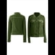 thumbnail image 2 of Chaqueta de Terciopelo de Larga de Color Liso para Mujer, Abrigo Corto Informal con Hebilla y Bolsillos. Verde M, 2 of 5