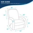 thumbnail image 6 of Recliner Sofa Slipcover, Four Piece High Stretchy Reclining Chair Cover, Machine Washable Spandex Jacquard Fabric, Bottom Elastic Easy to Install, Non-Slip Furniture Protector, 6 of 8