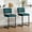 Teal-24″ Counter Height, variant on Zesthouse 24" Counter Stools Set of 2, Velvet Tufted Counter Height Chairs with Back and Metal Legs, Mid Century Modern Bar Stools for Kitchen Island, Green