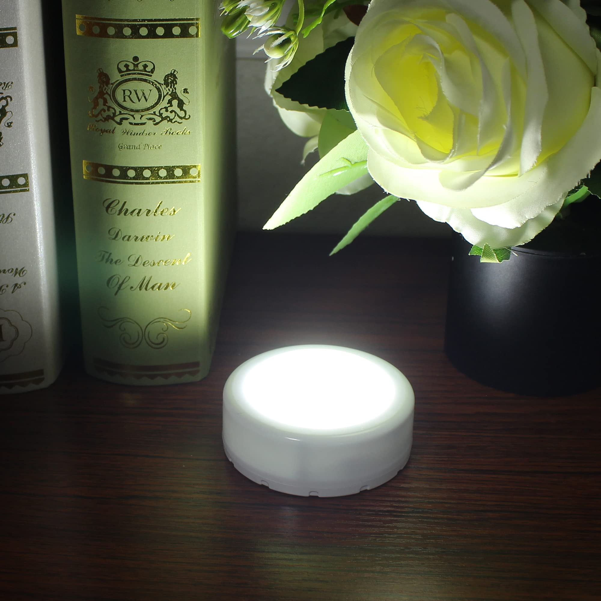 Battery Operated Lights with Remote, Wireless Led Under Cupboard Light with Remote Control, Under Cabinet Lighting, Stair Closet Lights (Six lights and two remote controls,Battery not included)