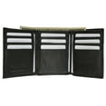 thumbnail image 3 of Mens Lambskin Leather Trifold Multi Card Holder Outside ID Window Wallet 1355 (C) Black, 3 of 7
