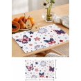 thumbnail image 6 of Patriotic Firework Placemats Set of 4,Washable Woven Burlap Cloth Fabric Placemat for Square/Rectangle/Round/Oval Dining Table,Easy Clean Place Mats for Kids 4th of July Patriotic Memorial Day, 6 of 6